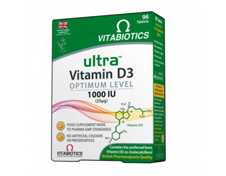 Ultra Vitamin D3 1000 IU. 96 tablets